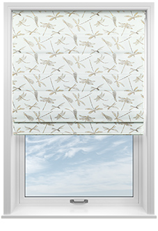 Dragonflies, Pale Blue - Twist&Fit Roman Blind